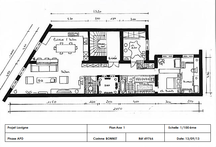 plan calque app 150 m²